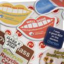 Image of White Surface Vinyl Adhesive Stickers - Cut from within 9sq cm